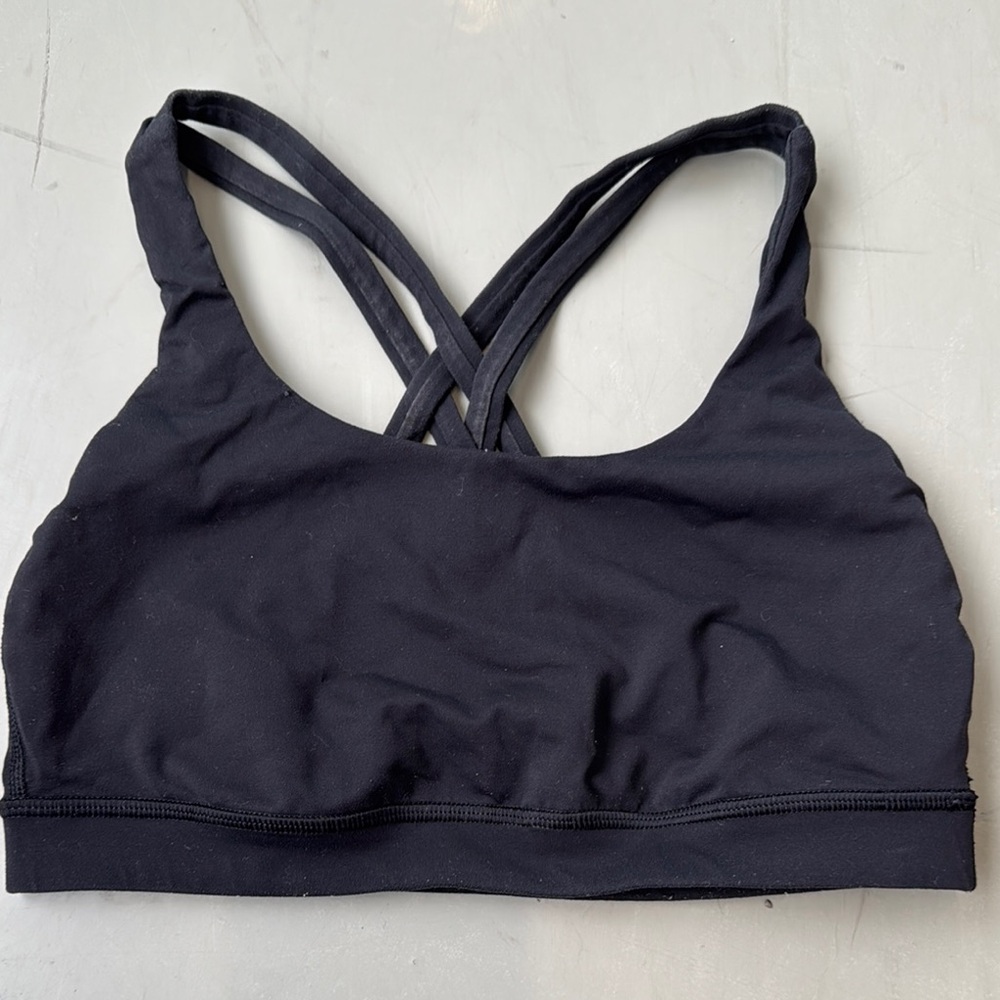Lululemon Energy Black Strappy Women's Sports Bra
